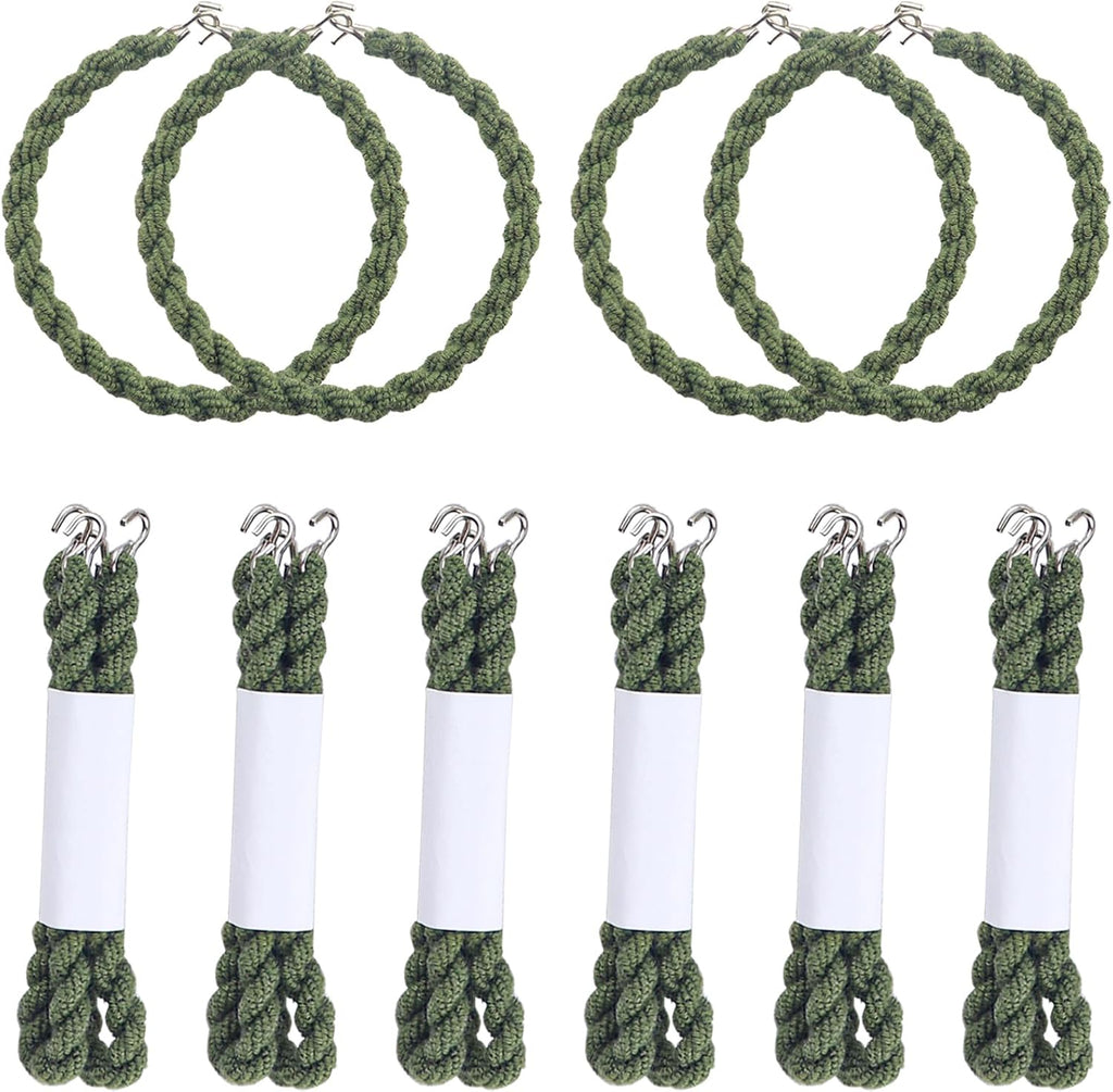 12 PCS Boot Blousers Military Adjustable with Metal Hooks – Elastic Boot Straps Tactical Cowboy Trouser Blousing Straps for Army Navy Air Force Uniform, Camo Pants & Work Boots(Green)