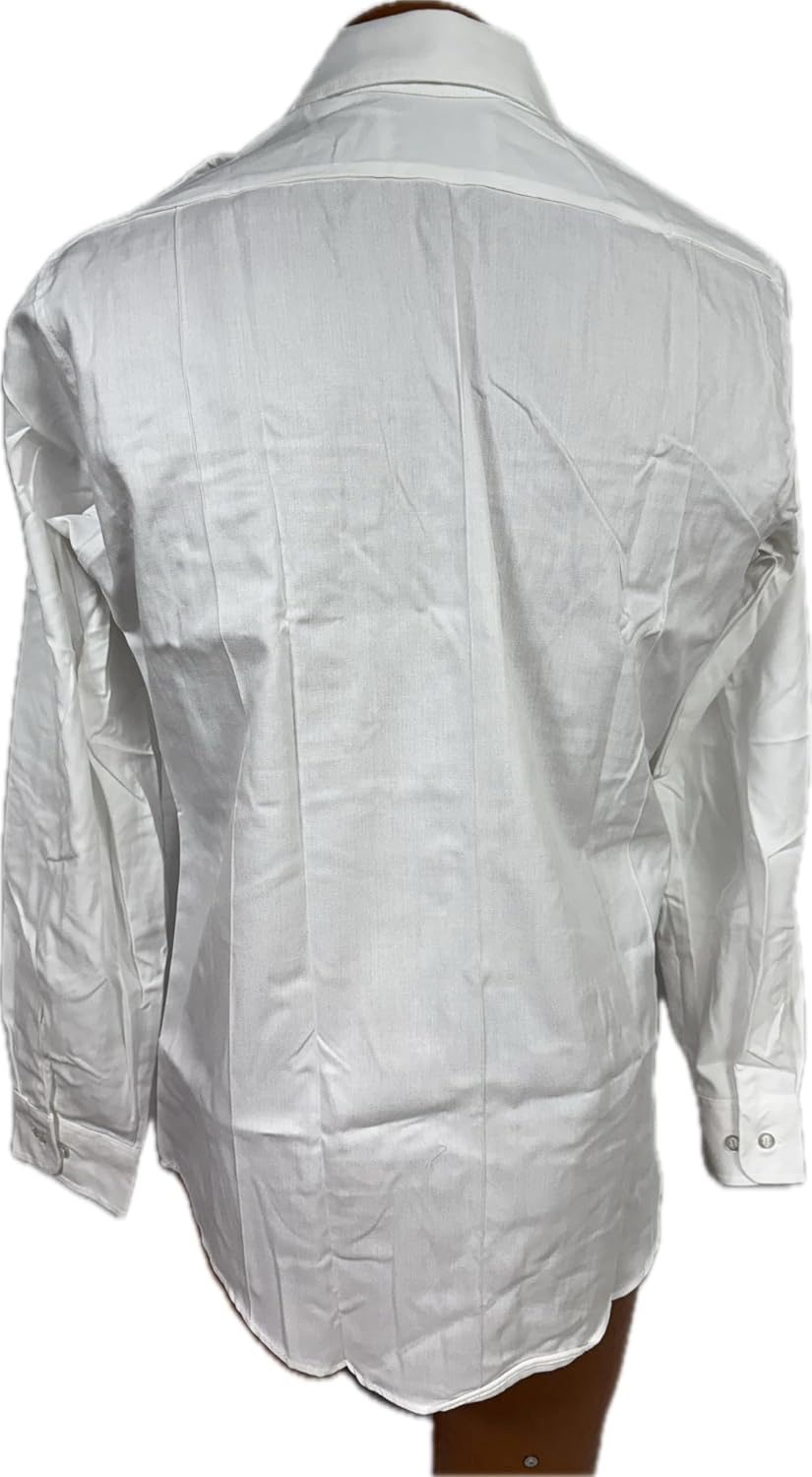 Men's 15.5X 34/35 US Army ASU Service Dress Blue White Long Sleeve Uniform Shirt
