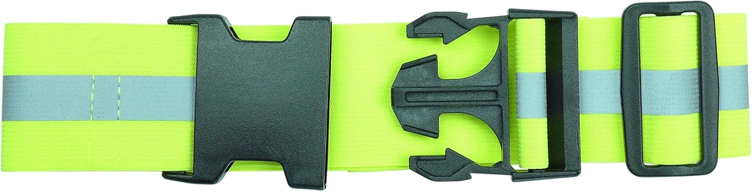 Endura Max Reflectives Reflective Elastic Belt or Sash, Military Heritage Style Glow Belt, Running Walking Motorcycling, Adjustable (Lime Green Ultralight, Regular)