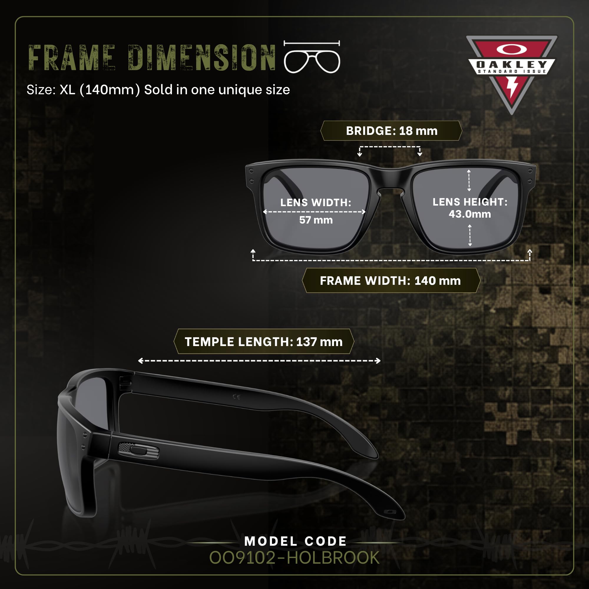 Oakley Standard Issue SI Holbrook USA Flag Collection Sunglasses With Kit
