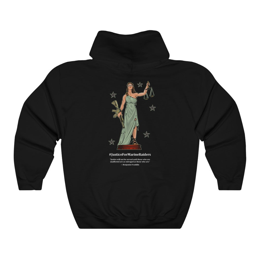 MARSOC Lady Justice ~ Hoodie (Ben Franklin Quote)