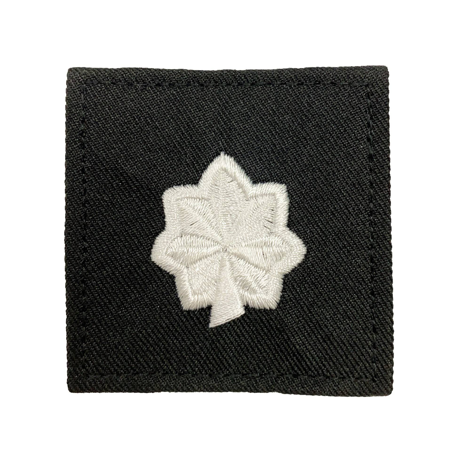 U.S. Army (O5) Lieutenant Colonel 2x2 Black Rank with Hook Fastener (each)