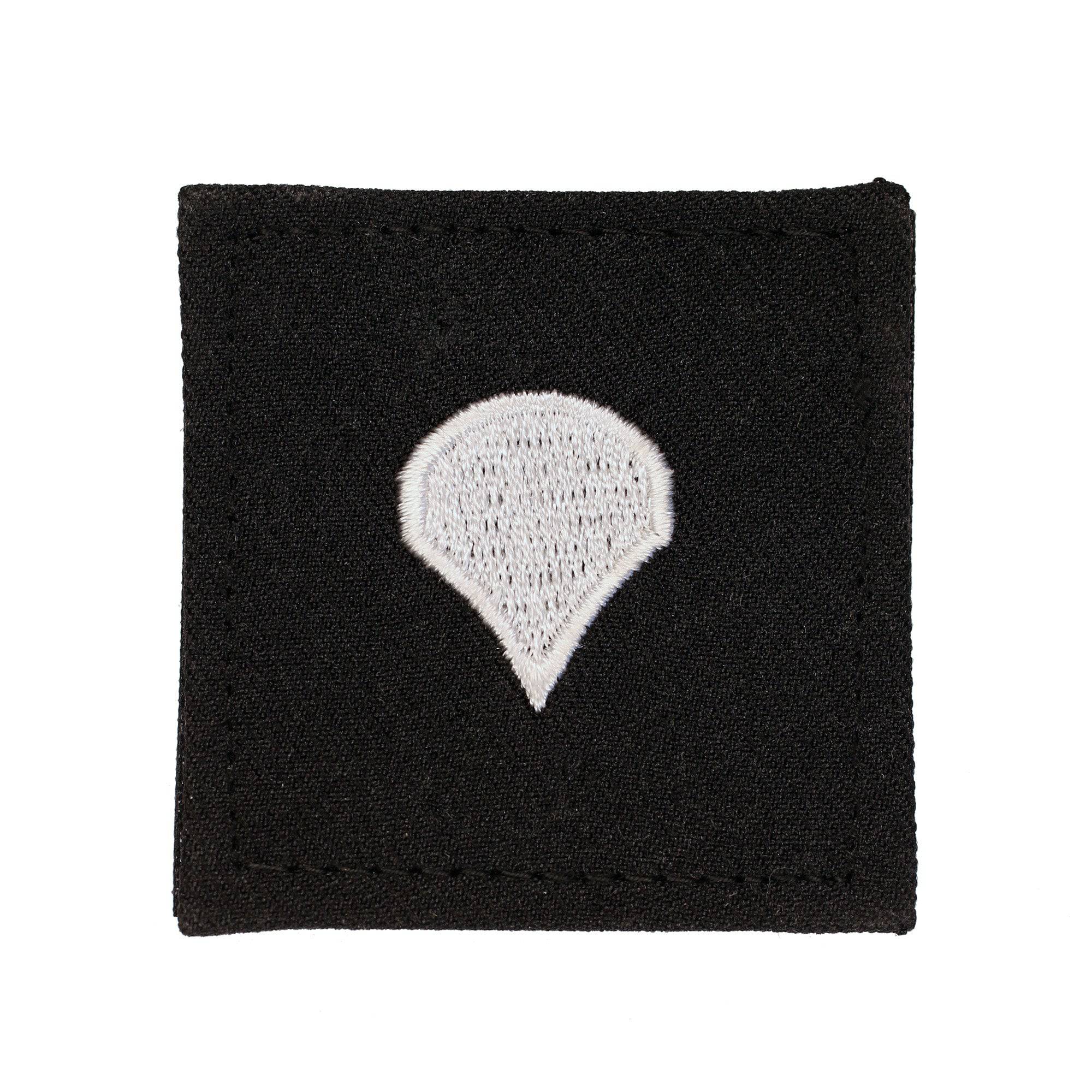 U.S. Army Spec 4 2x2 Black with Hook Fastener