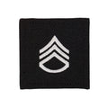 U.S. Army Staff Sergeant 2X2 Black with Hook Fastener