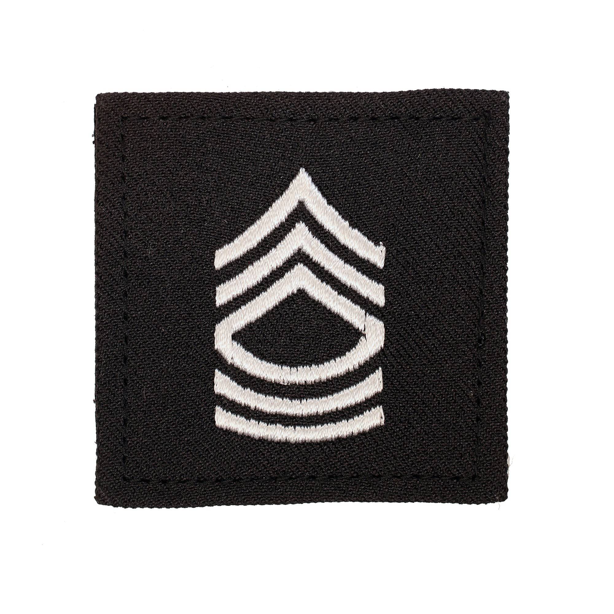 U.S. Army Master SGT 2x2 Black with Hook Fastener