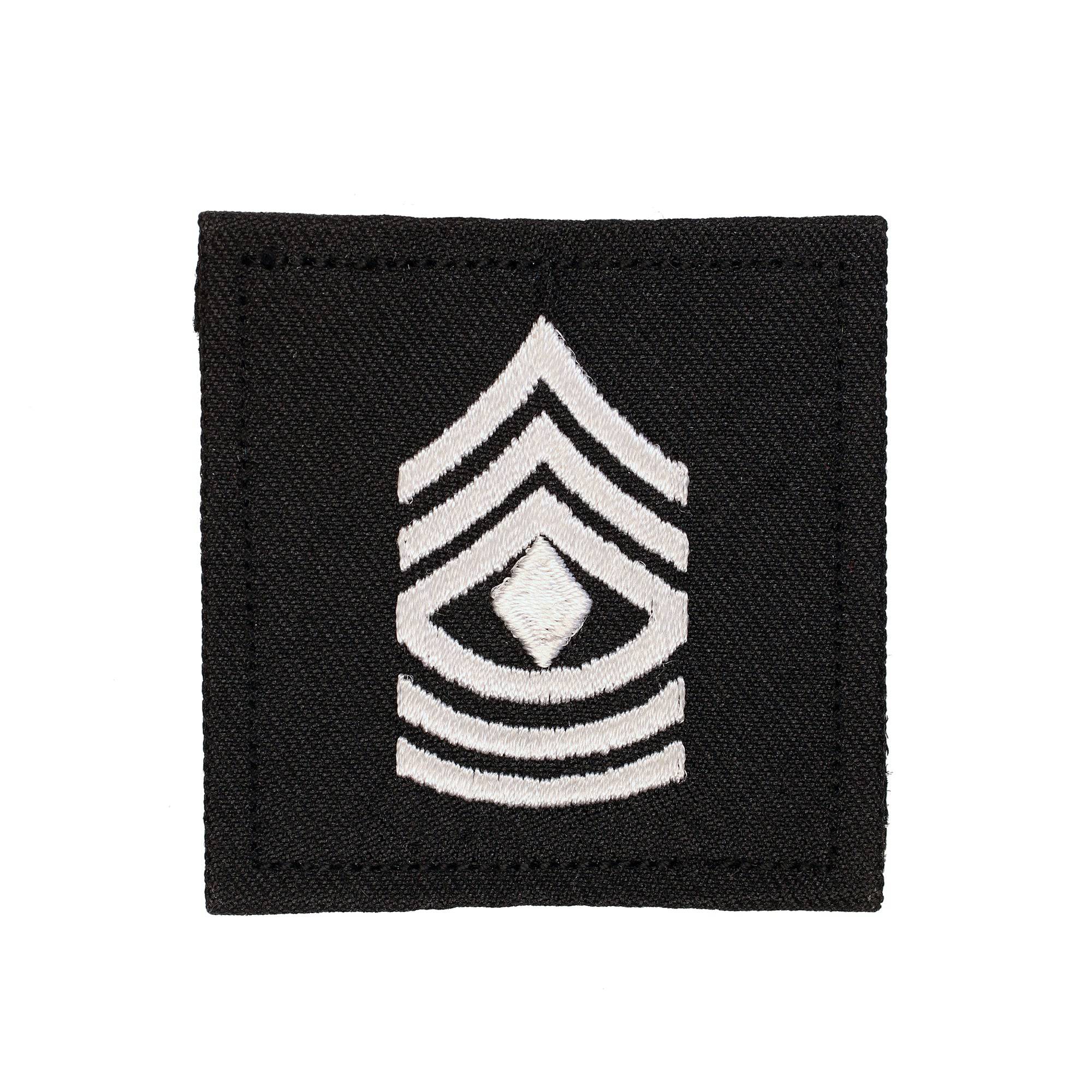 U.S. Army 1st SGT 2x2 Black with Hook Fastener