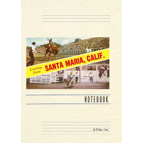 Vintage Lined Notebook Greetings from Santa Maria - Paperback