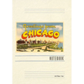 Vintage Lined Notebook Greetings from Chicago, Illinois - Paperback