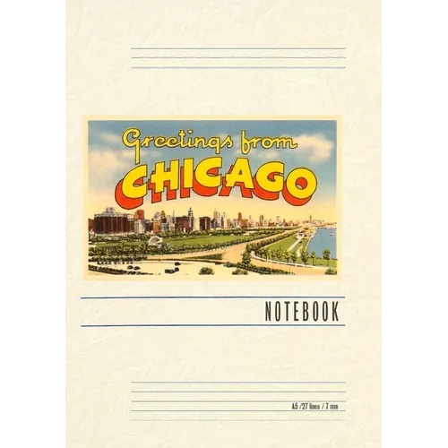 Vintage Lined Notebook Greetings from Chicago, Illinois