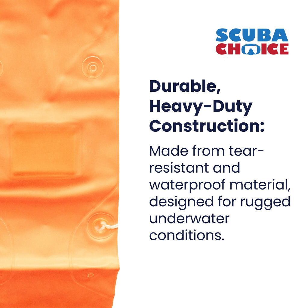 Scuba Choice Diver Below 6ft Surface Marker with Pouch & Whistle