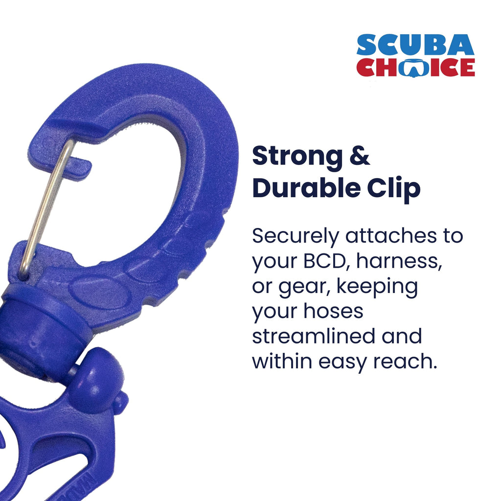 Scuba Choice Scuba Diving Dive Triple Hose Holder with Clip