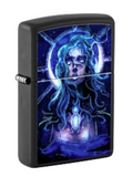 Zippo Cosmic Goddess Design, Black Light Black Matte Lighter #48646