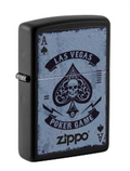 Zippo Poker Game Design, Black Matte Lighter #49908