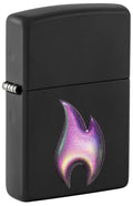 Zippo Texture Flame Design Black Matte Lighter #46965