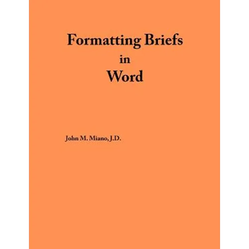 Formatting Briefs in Word