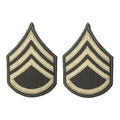 U.S. Army AGSU E6 Staff Sergeant Chevron Sew on Rank (Male) (pair)