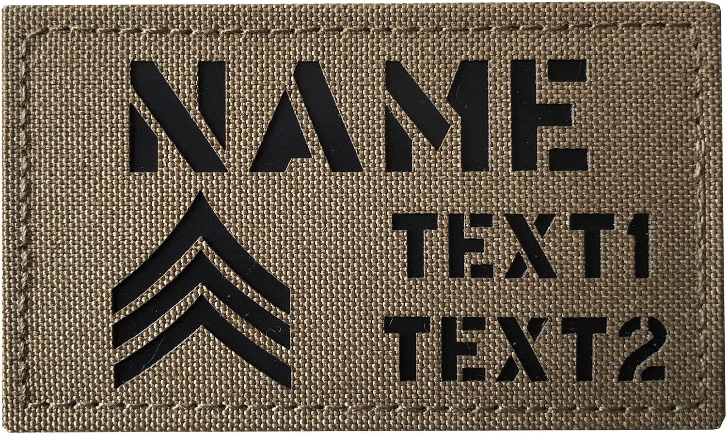 Custom MC Camo IR US Army Rank ID Blood Type Name Tags IR Flag Patch (E5 Sergeant)