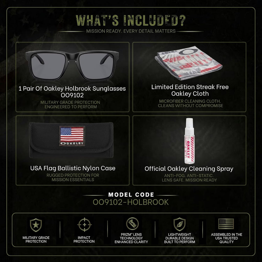Oakley Standard Issue SI Holbrook USA Flag Collection Sunglasses With Kit