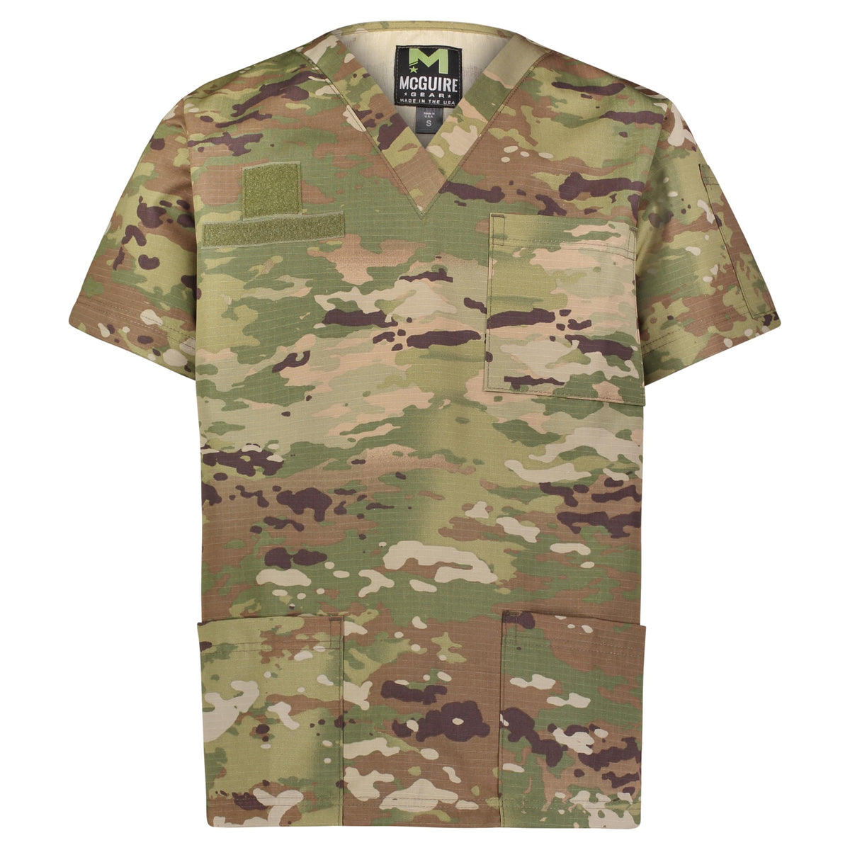 M MCGUIRE GEAR Tactical Ripstop Scrub Top – Unisex Scrubs for Nurses, Military, EMS – Medical Scrub Shirt – Made in the USA.