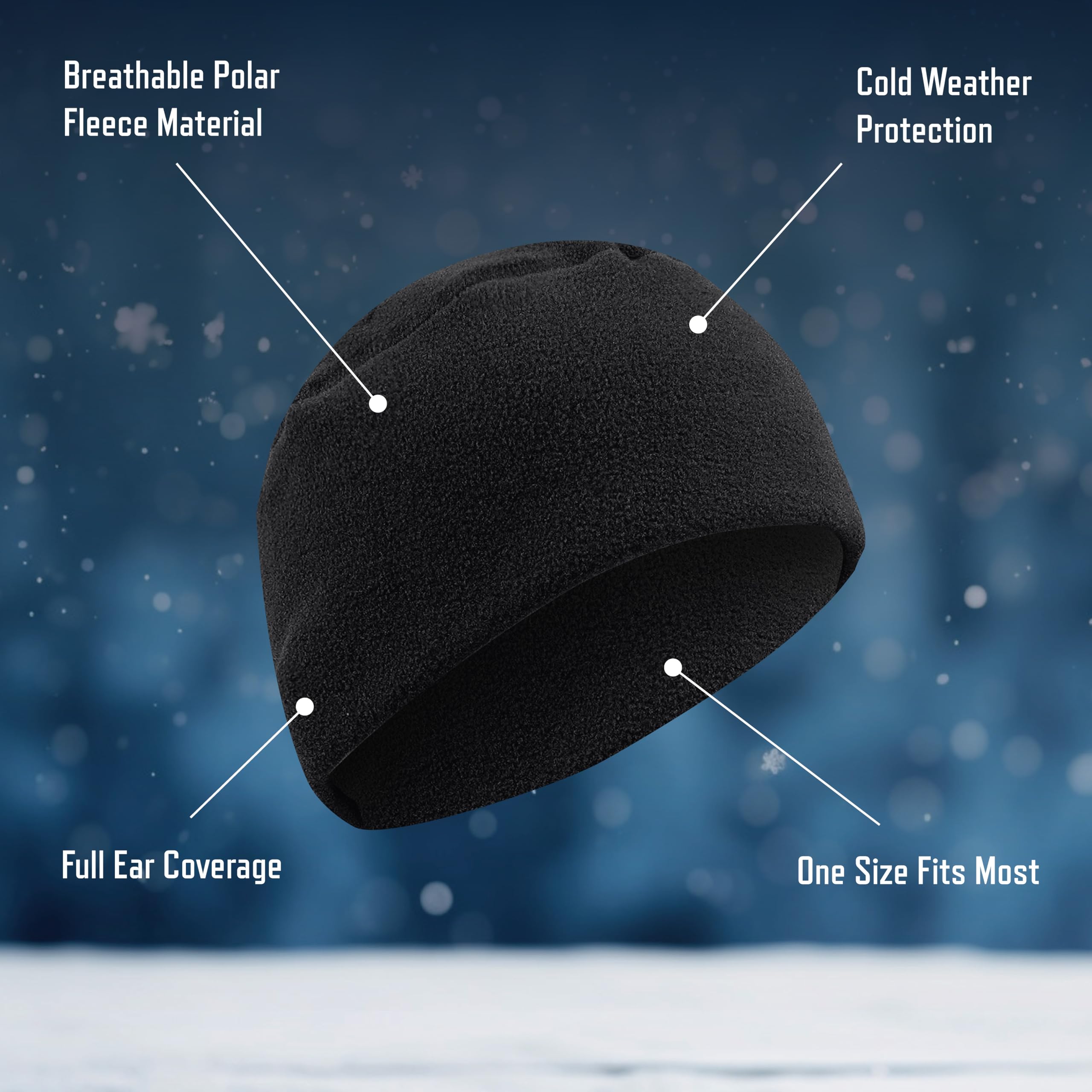 Rothco Polar Fleece Watch Cap - Warm All-Weather Protection Winter Beanie Hat