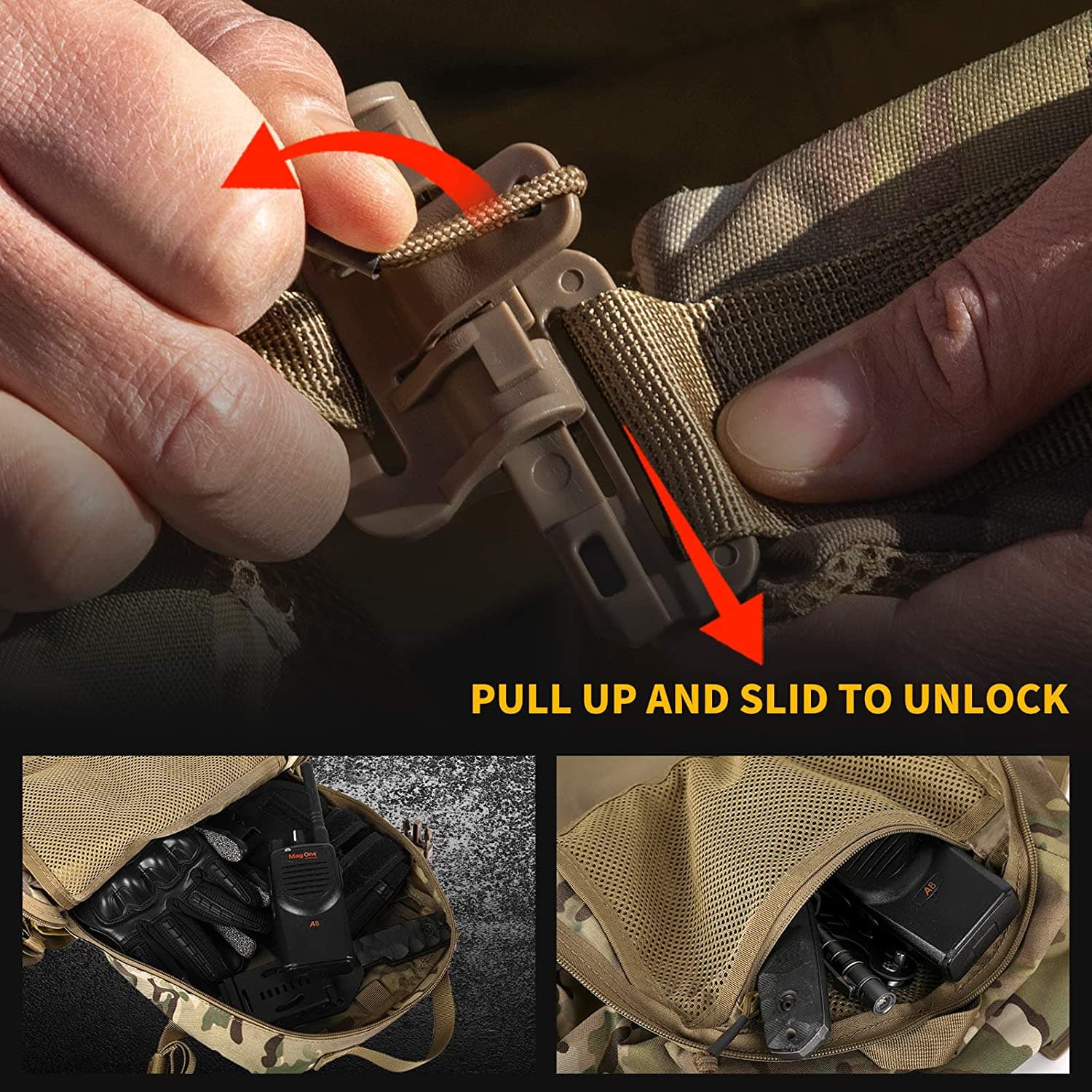 Tactical Military Outdoor Hiking Molle Rucksack Assault Pack