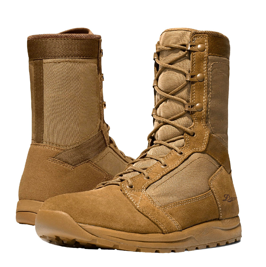 Danner Tachyon 8" Tactical Boots for Men, Speed Lacing, Fast Drying Upper | Ultralight Build, Breathable Open-Cell Footbed, Slip-Resistant Traction, Long-Shift EVA Cushioning, Military Boots