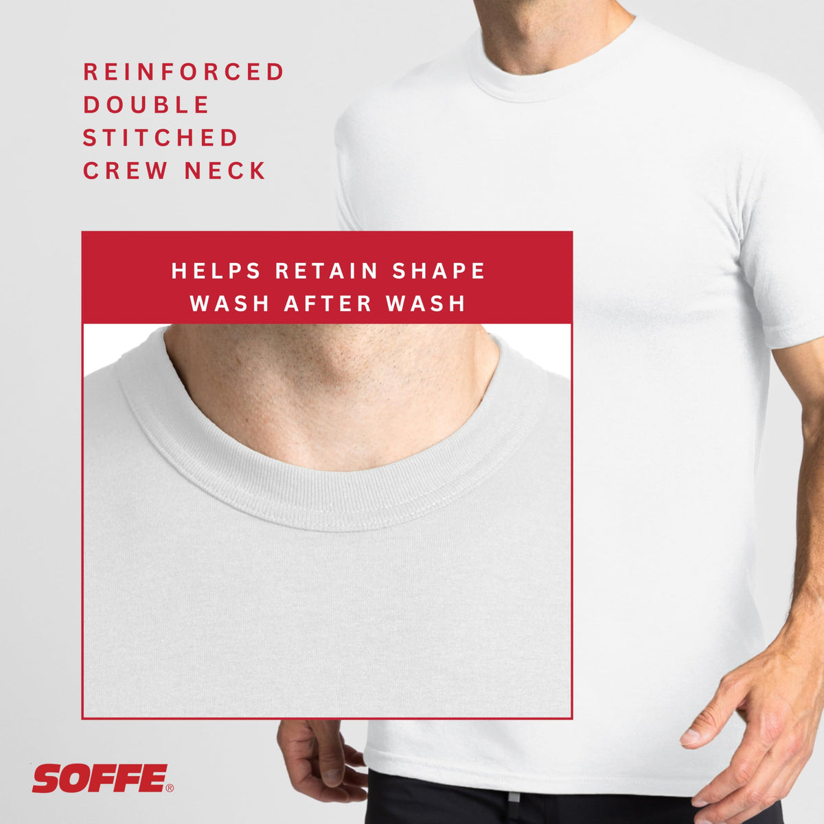 Soffe Men's Military Soft Ringspun Cotton T-Shirt, 3 Pack