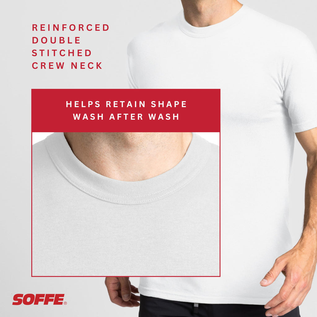 Soffe Men's 3 Pack - USA Poly/Cotton Military Tee