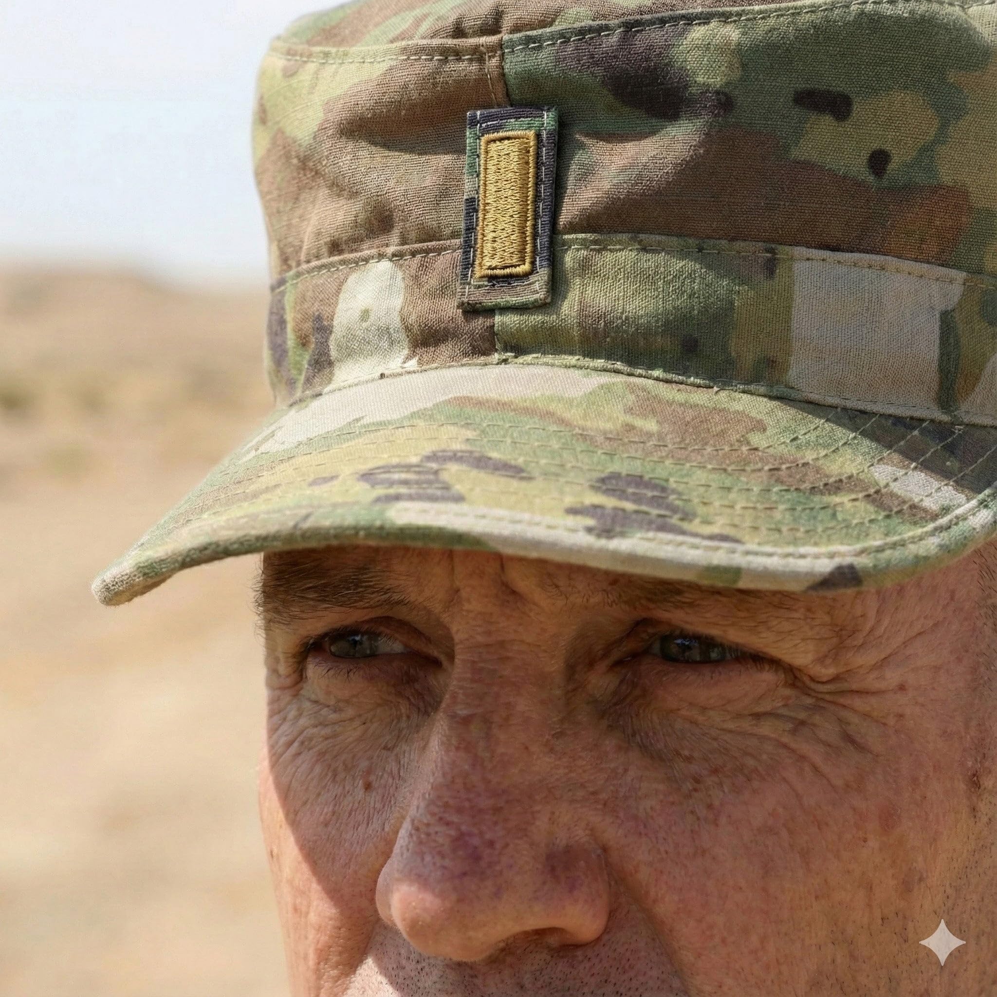 Army Patrol Cap OCP with Sew On Rank and Name Tape USGI