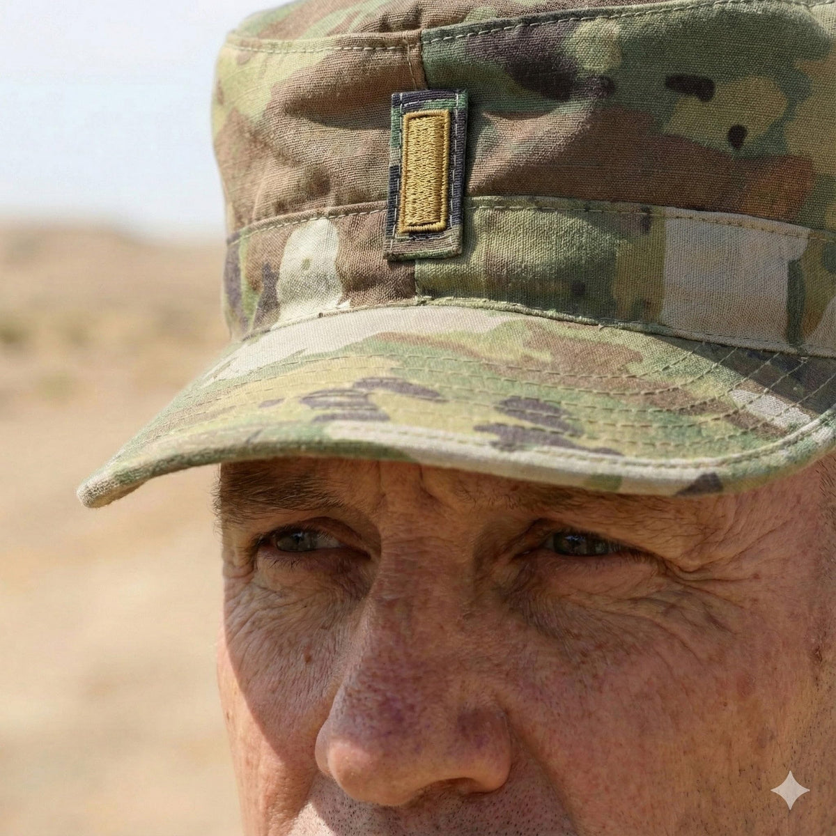 Army Patrol Cap OCP with Sew On Rank and Name Tape USGI