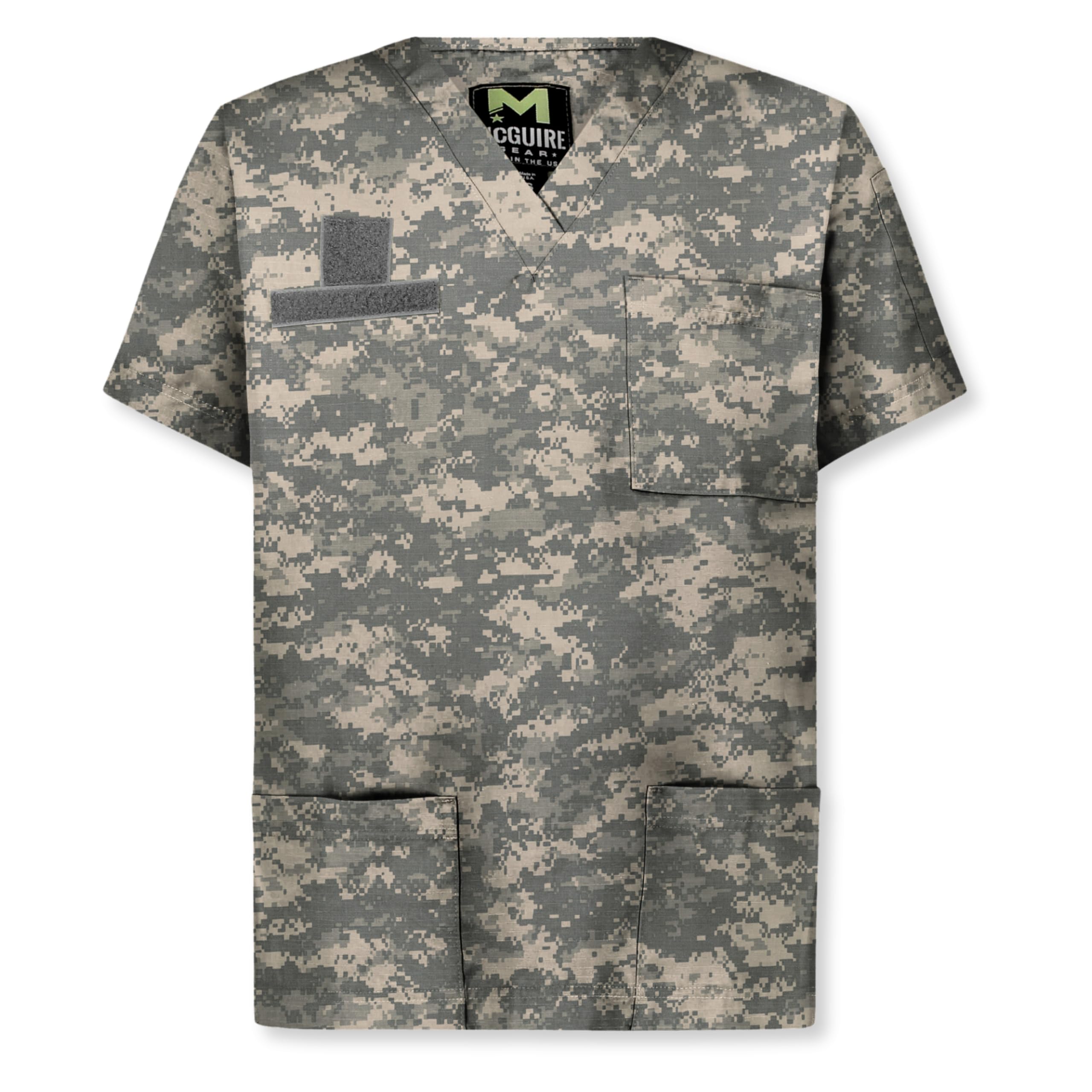 M MCGUIRE GEAR Tactical Ripstop Scrub Top – Unisex Scrubs for Nurses, Military, EMS – Medical Scrub Shirt – Made in the USA.