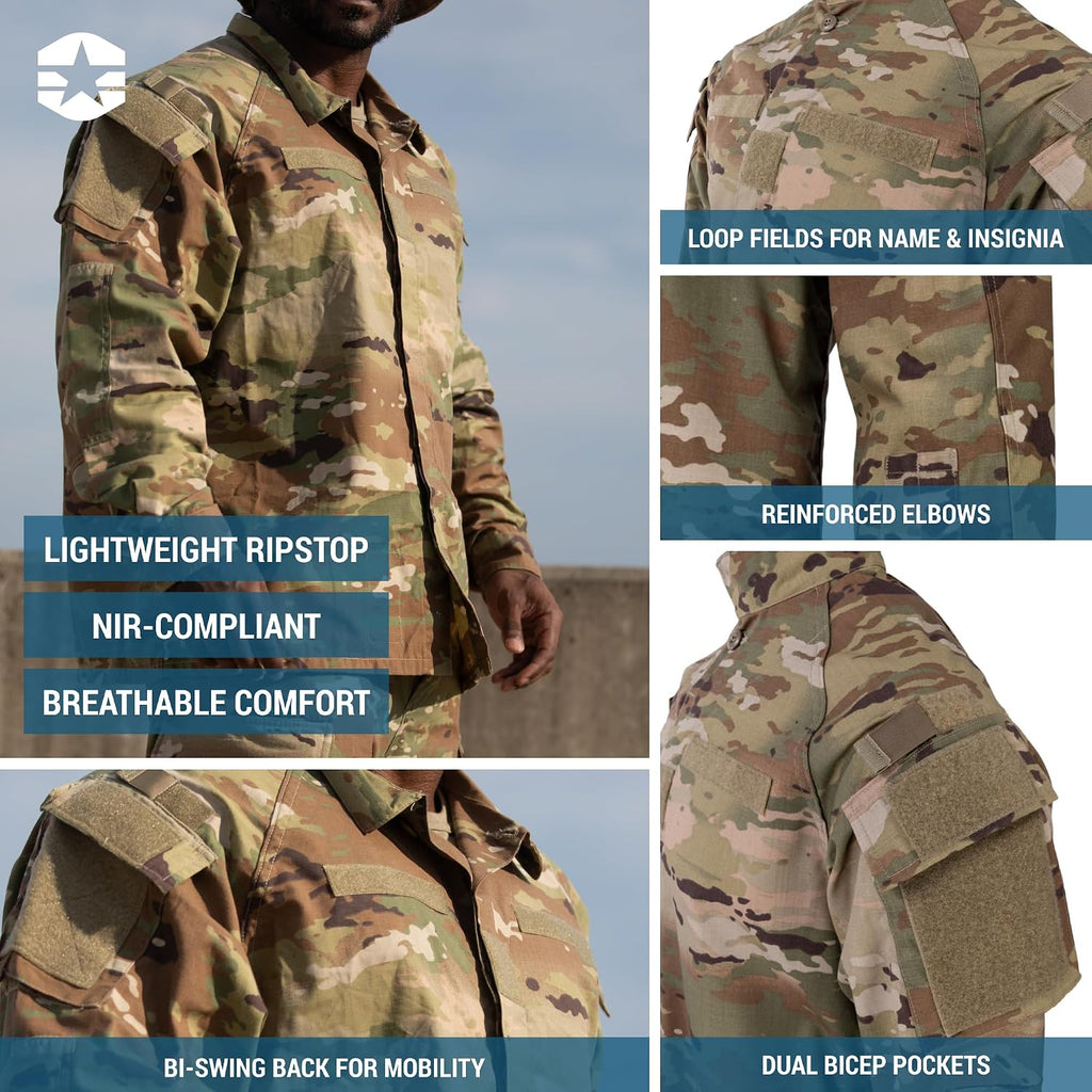 Propper Men's IHWCU OCP Uniform Coat NIR Compliant | Improved Hot Weather Combat Uniform Coat for Military, Air Force