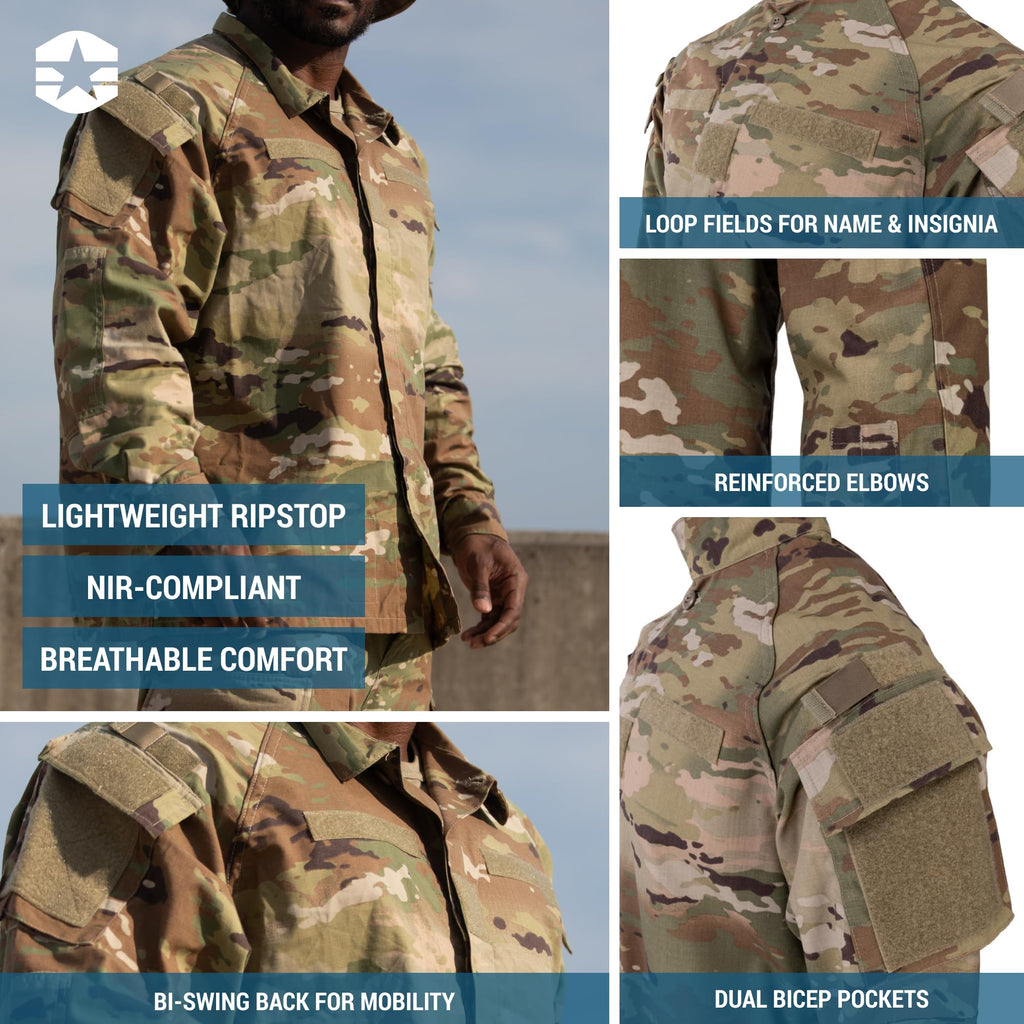 Propper Men's IHWCU OCP Uniform Coat NIR Compliant | Improved Hot Weather Combat Uniform Coat for Military, Air Force