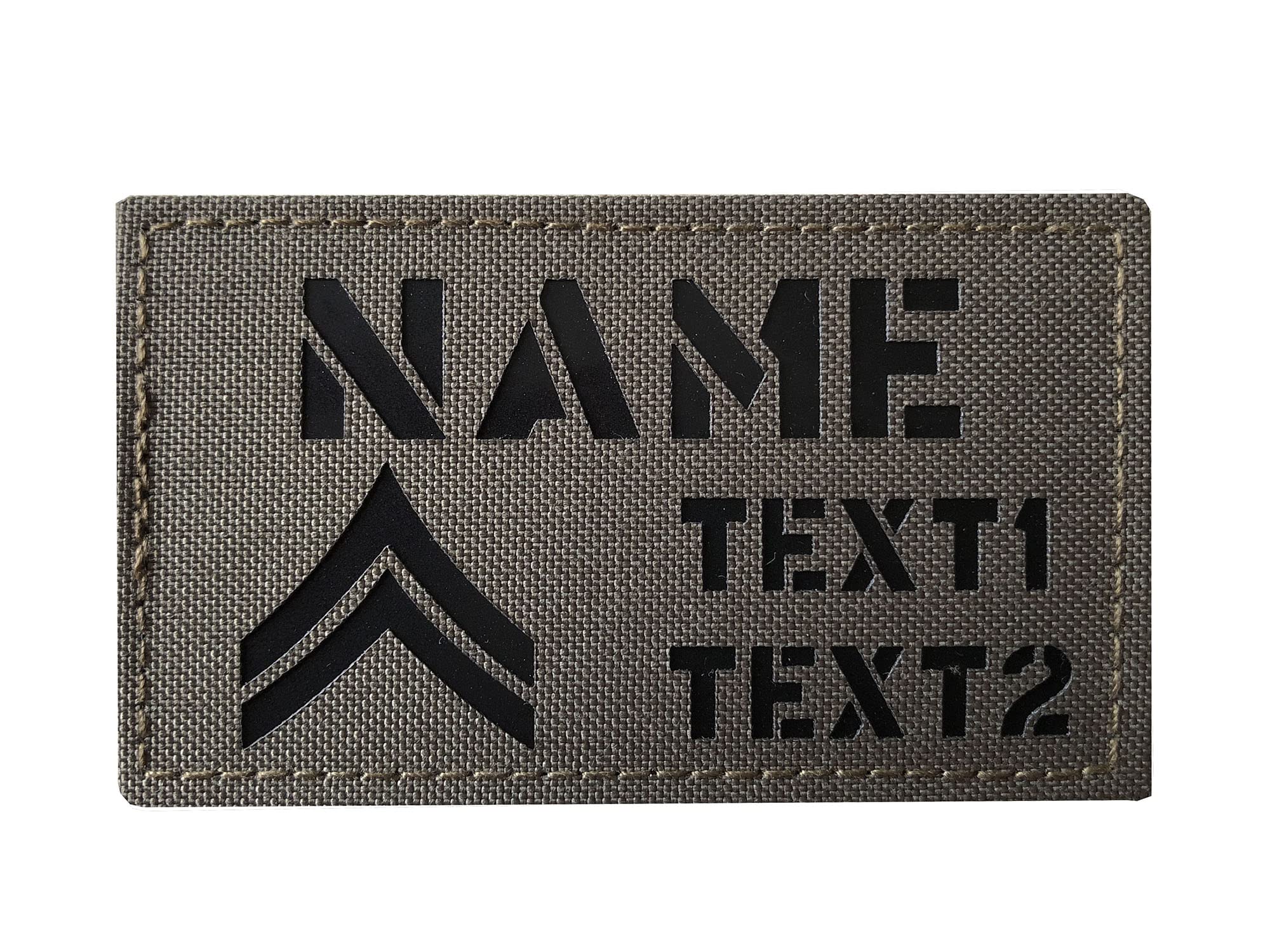 Custom MC Camo IR US Army Rank ID Blood Type Name Tags IR Flag Patch (E5 Sergeant)