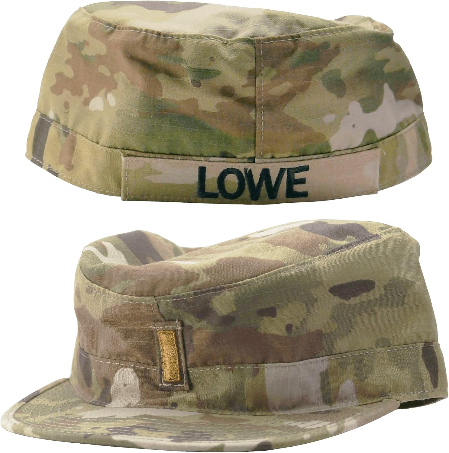 Army Patrol Cap OCP with Sew On Rank and Name Tape USGI