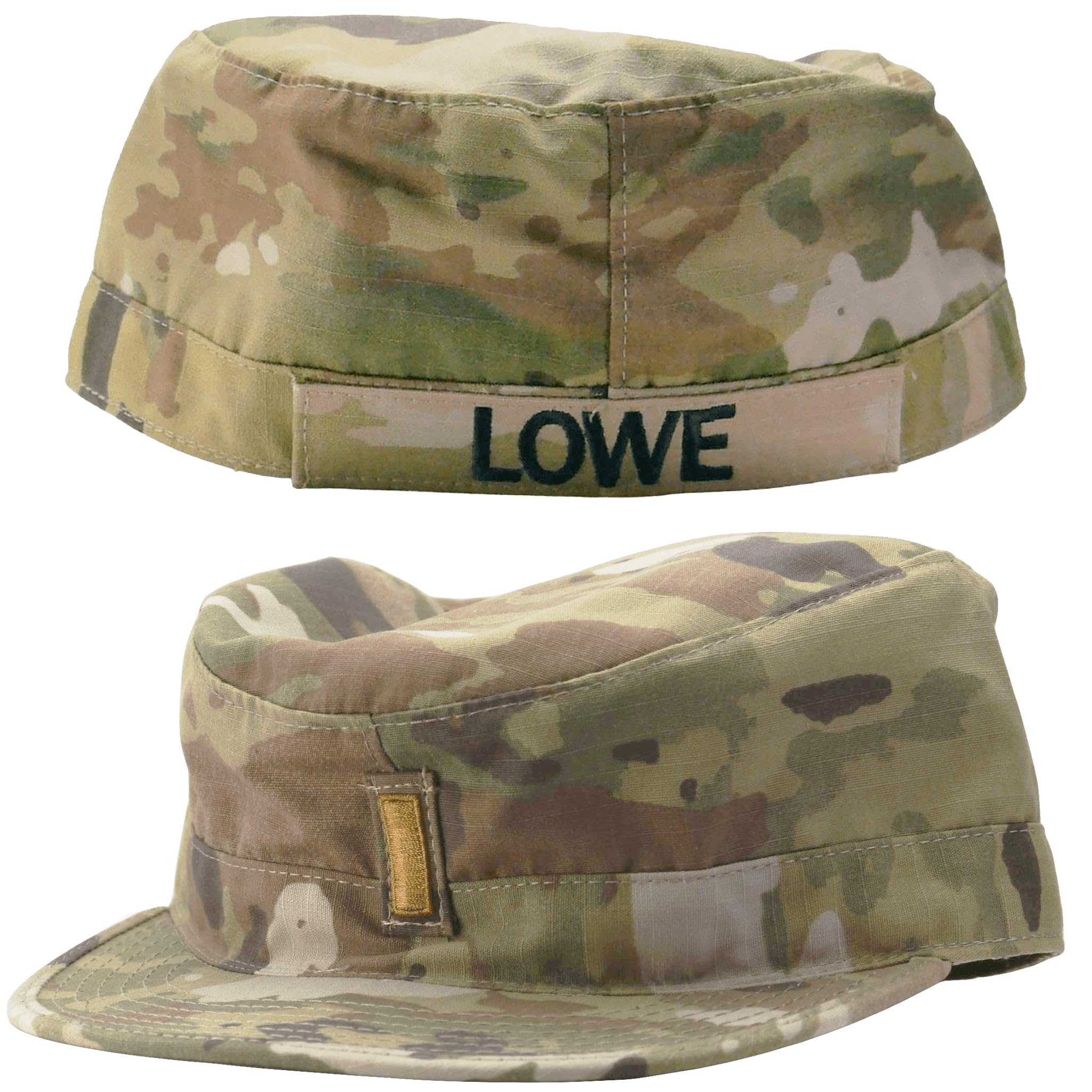 Army Patrol Cap OCP with Sew On Rank and Name Tape USGI