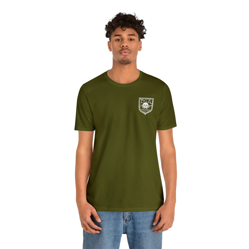 240 Machine Gun Frog - Back Print - Short Sleeve Tee
