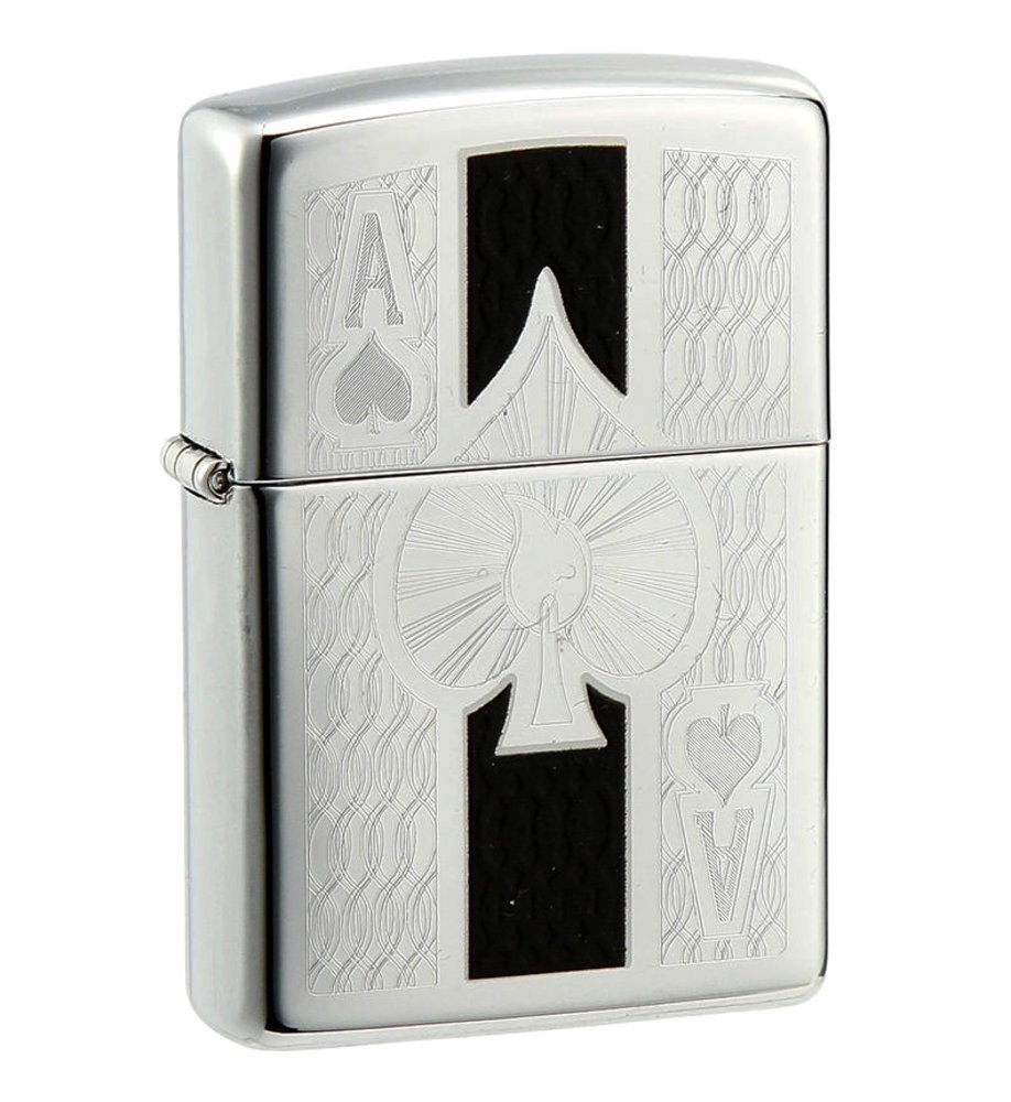 Zippo Classic Ace Lighter, High Polish Chrome, Windproof #24196