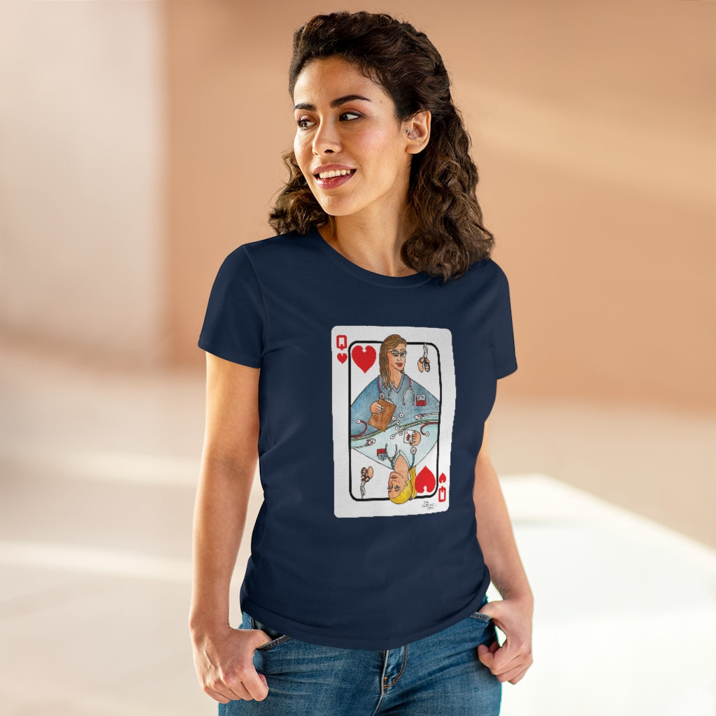 Nurse Queen Women's Navy Tee
