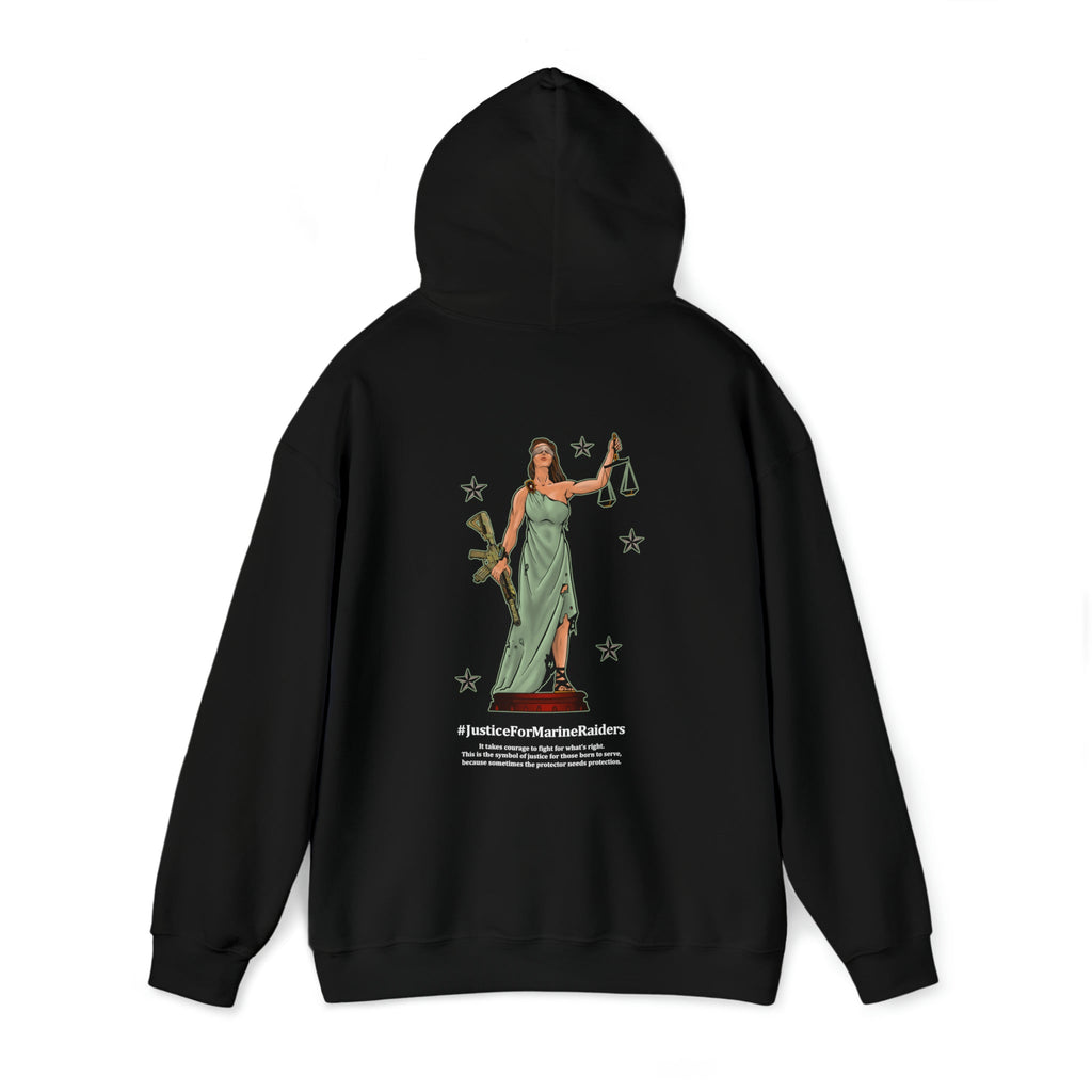 MARSOC Lady Justice ~ Hoodie (Fight for Whats Right Quote)