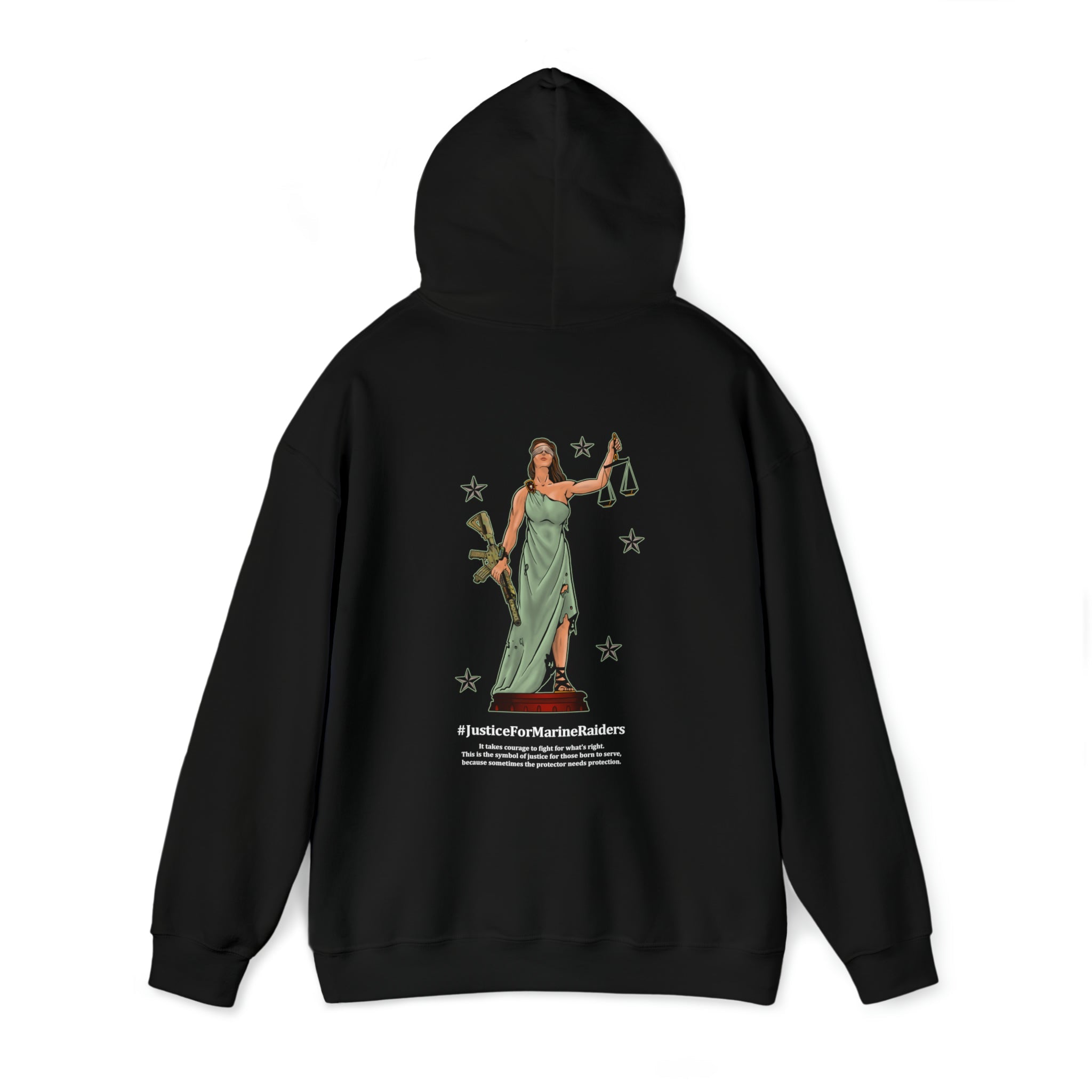MARSOC Lady Justice ~ Hoodie (Fight for Whats Right Quote)