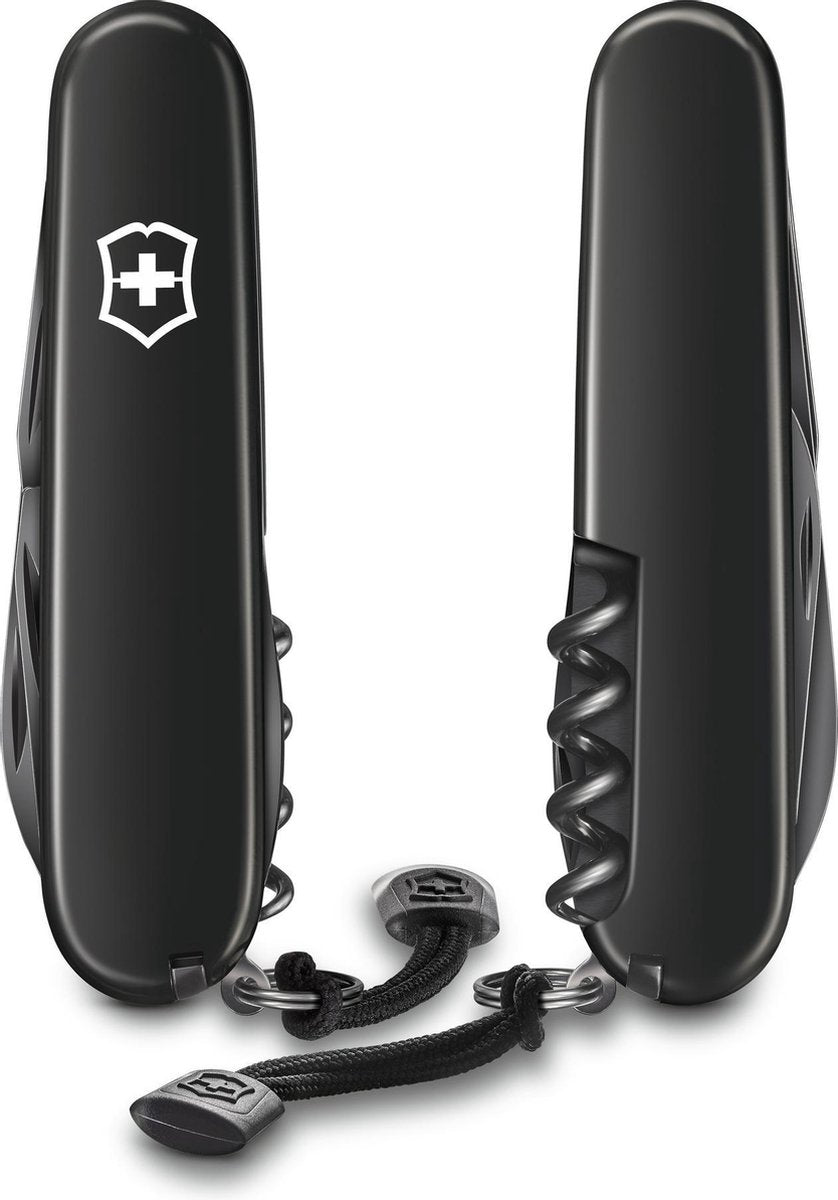 Victorinox spartan onyx black - swiss army knife - 12 functions - cellidor - gift box