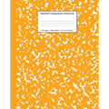 Marbled Composition Notebook: Orange Marble Wide Ruled Paper Subject Book - Paperback