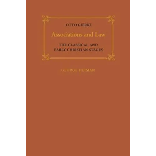 Associations and Law: The Classical and Early Christian Stages