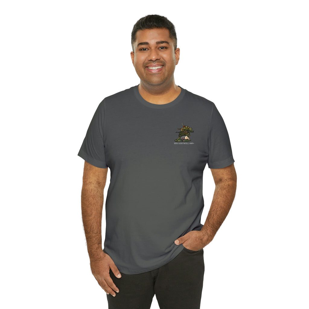 240 Machine Gun Frog - Front Print - Short Sleeve Tee