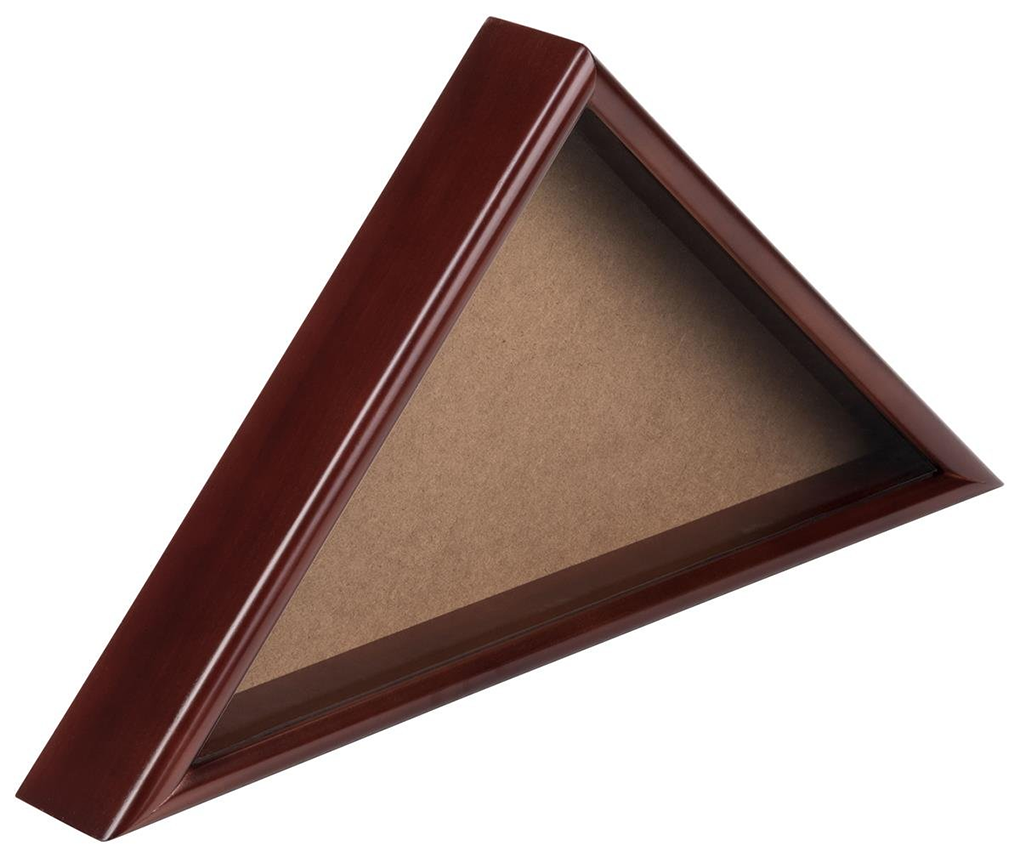 American-Made 5' x 9.5' Flag Case Made of Solid Wood – Walnut