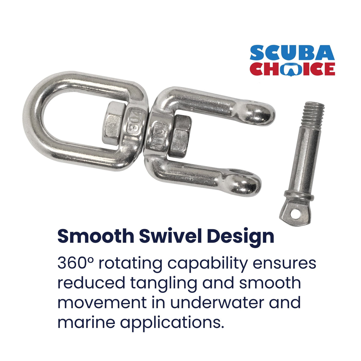 Scuba Choice 304 Stainless Steel Eye & Jaw Swivel