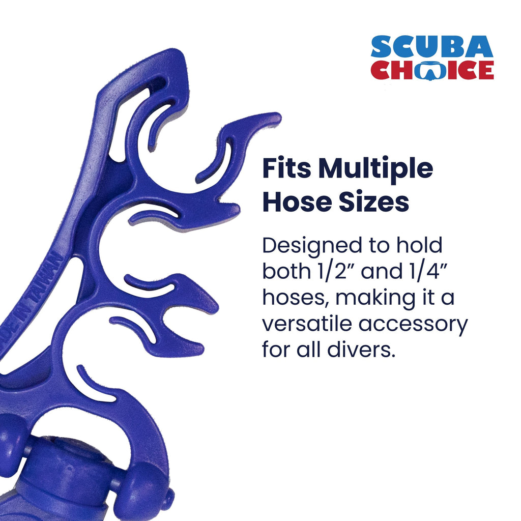 Scuba Choice Scuba Diving Dive Triple Hose Holder with Clip