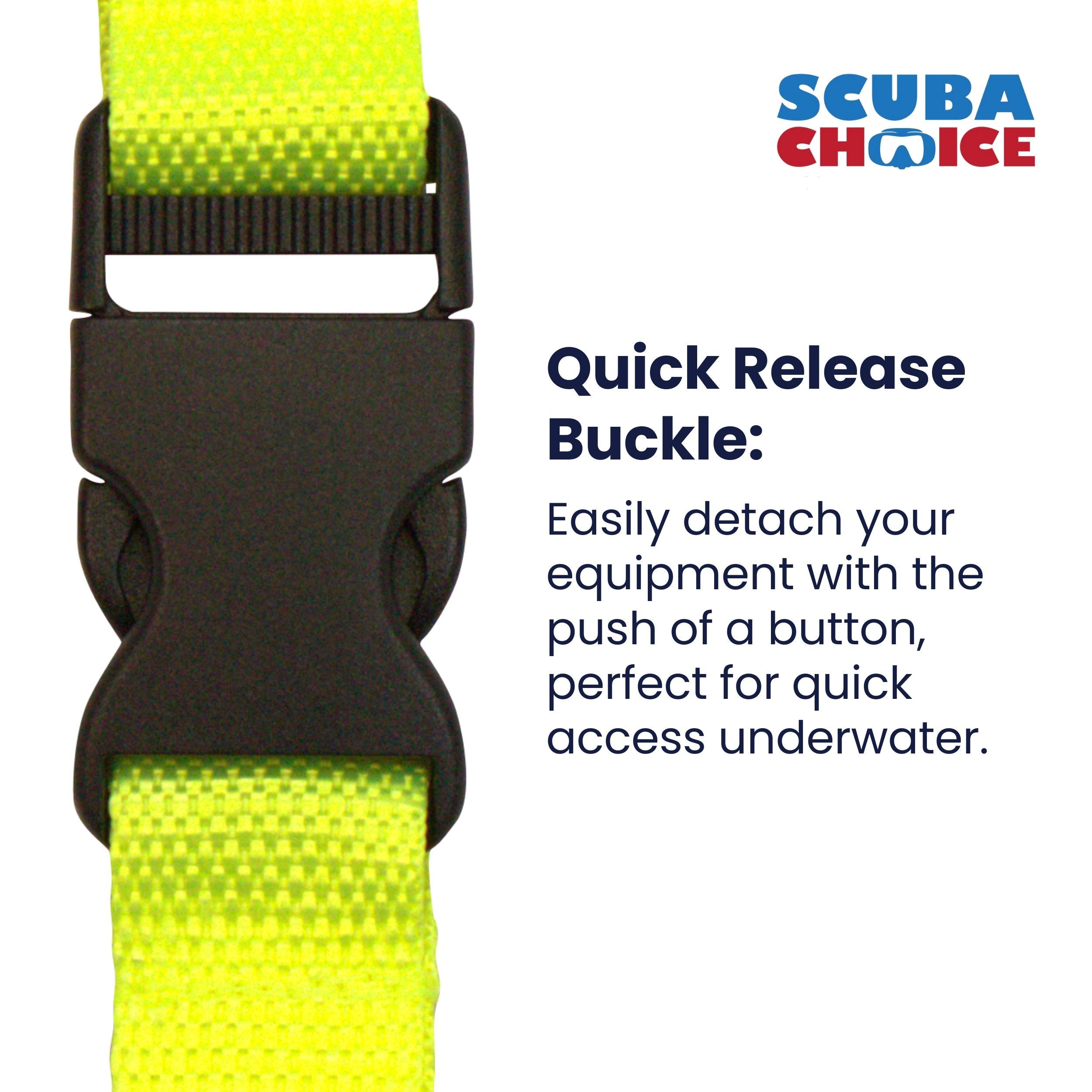 Scuba Diving Lanyard with Dual Clips & Quick Release Buckle