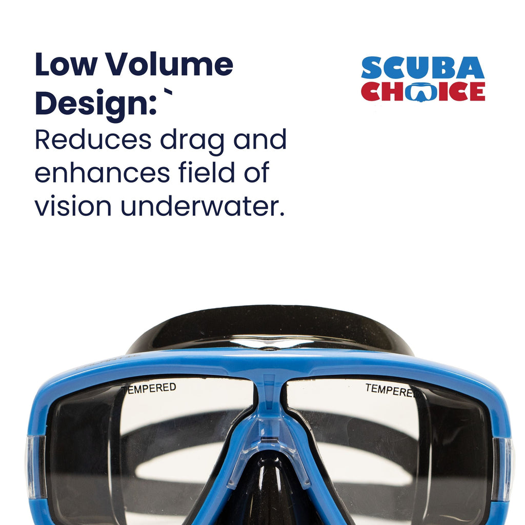 Palantic Diving & Snorkeling 2 Window Black Dive Mask
